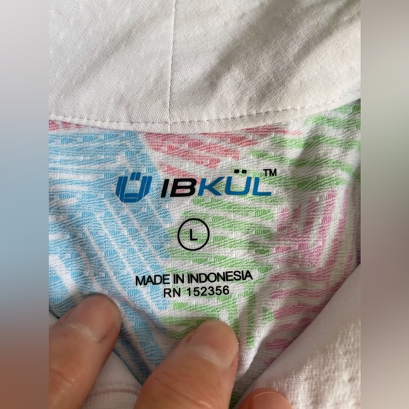 NWOT IBKUL Multi-Color Leaf Fern design Golf Dress - Picture 7 of 7